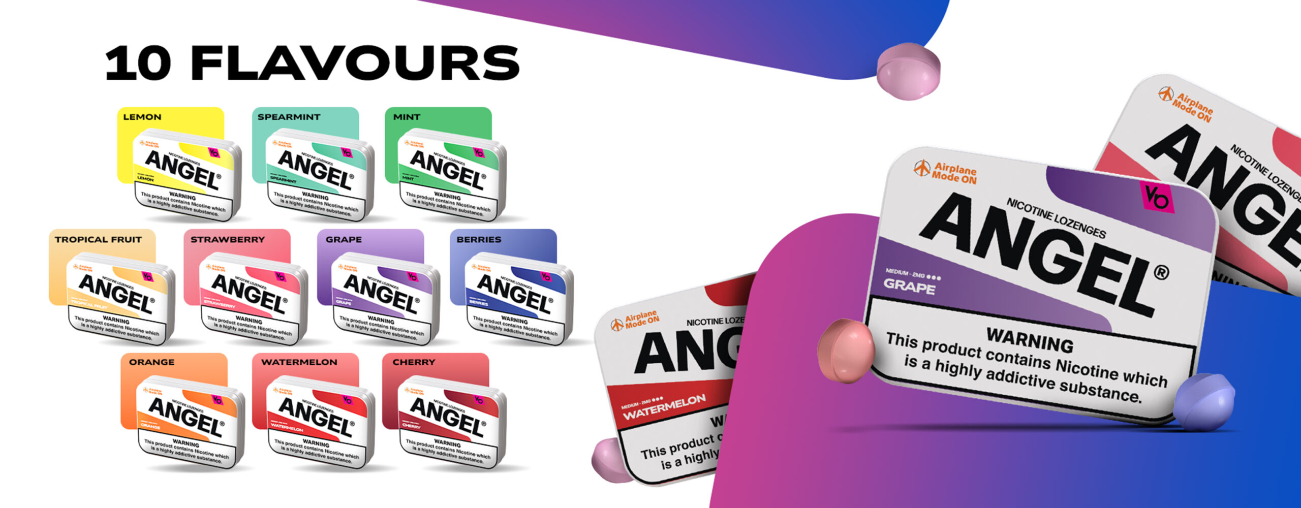 Angel® Lozenges - Instant Nicotine Delivery with 10 Flavor Options