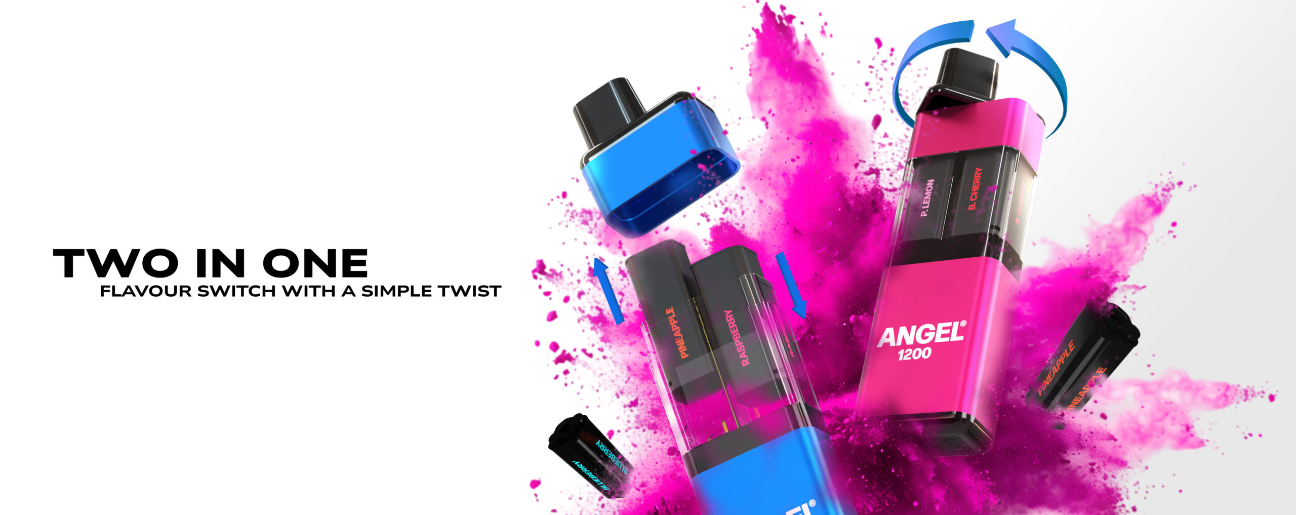 ANGEL 1200 TWO IN ONE FLAVOUR SWITCH WITH A SIMPLE TWIST Vape